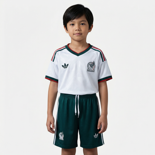 Conjunto Infantil México 2026/27 - Branco Verde